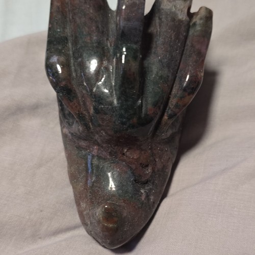 Polished carved stone fish - polished,