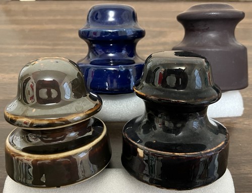 Antique porcelain insulators - porcelain,