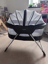 Inovi Cocoon Travel Cot - Grey with Net Cover to Prevent Pet's in Cot