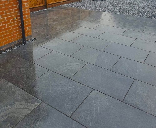 Black slate porcelain paving - slate,