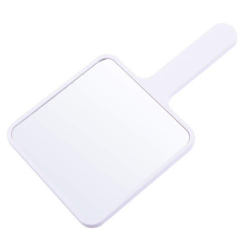White abs handle mirror - white,