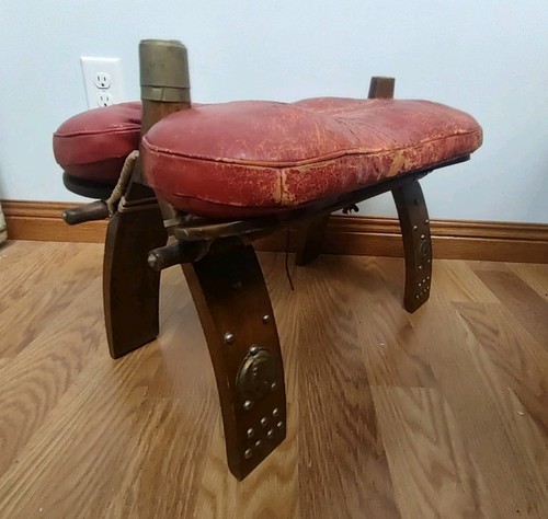 Vtg arab brass - brass, wood