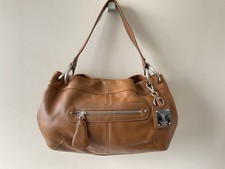 TIGNANELLO real leather ladies chestnut brown slouchy underarm shoulder bag