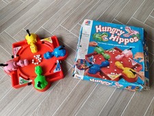 MB Games Hungry Hippos Board Game With Box & Marbles 1993 Edition