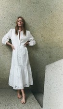 ZARA OYSTER WHITE Broderie