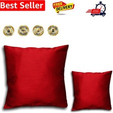 Plain Faux Silk Cushion Cover