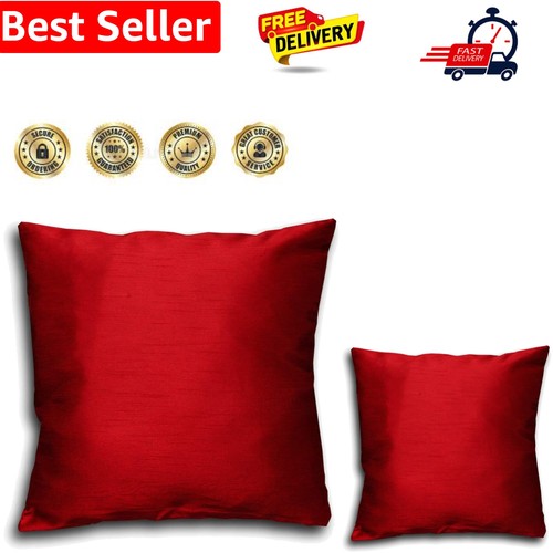 Plain faux silk cushion cover - silk,
