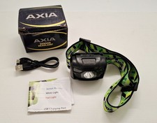 Axia Sensor Headlamp Head Light Torch Lamp Rechargeable Adjustable Head Band
