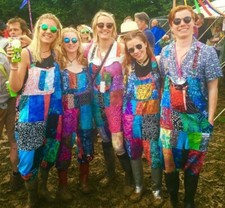 Patchwork Dungarees Jumpsuit, Aztec Funky Festivals Hippy Boho, S M L XL XXL