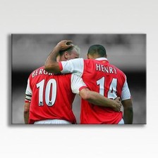 THIERRY HENRY & DENNIS BERGKAMP CANVAS Poster Wall Art 30"x20" CANVAS