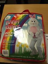 Large Bunny Rabbit Mascot Deluxe Easter Costume Fancy Dress Costume Outfit Adult