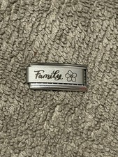 New Family Double Silver Italian Charm Fits 9mm Nomination Bracelet
