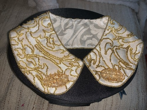 Vintage bib beaded collar - beaded,