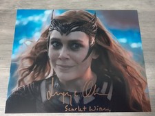 ELIZABETH OLSEN WANDA SCARLET WITCH SIGNED 10 X 8 AUTOGRAPHED PHOTO.REAL
