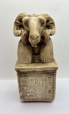 Vintage Egyptian Amun / Khnum / Amun-Re Stone Effect Bust Figure - Ancient Egypt