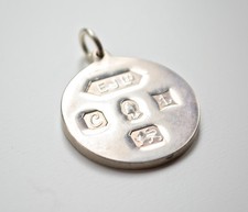 Hallmarked Solid Silver Round Medallion 16.6g – Full Sterling Hallmarks