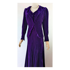 1930s purple silk velvet - purple,