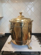 Brass Coal Bin / Bucket  Of Edwardian / Art Nouveau Period