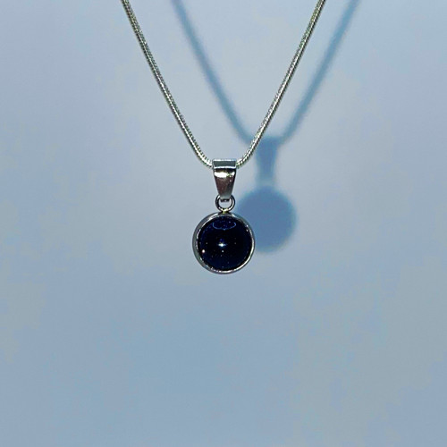 Blue sandstone pendant - blue,