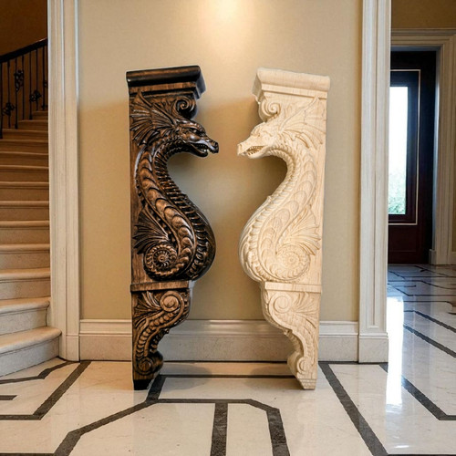 Fireplace corbel mantel shelf - fireplace,
