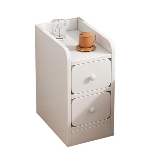 Drawer white bedside cabinet - white,