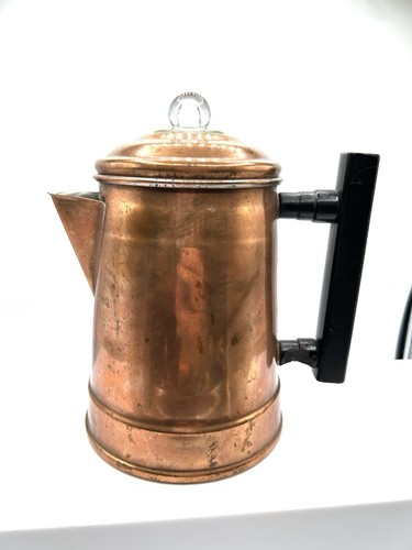 Vintage small copper coffee - small,