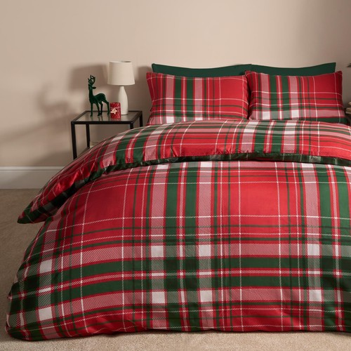 Christmas check duvet cover - duvet,