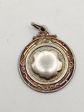 Vintage White Metal Watch Fob