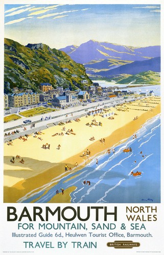 Barmouth railway vintage - vintage, retro