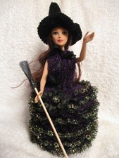 HAND KNITTED  PURPLE WITCH