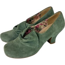 Hotter Donna Green Suede Bow