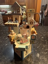 Enesco 1988 Vintage Toyland Action Musical Box Brahms Lullaby