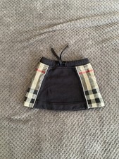 Burberry Kids Black And Cotton Check Skirt, Age 18 Months