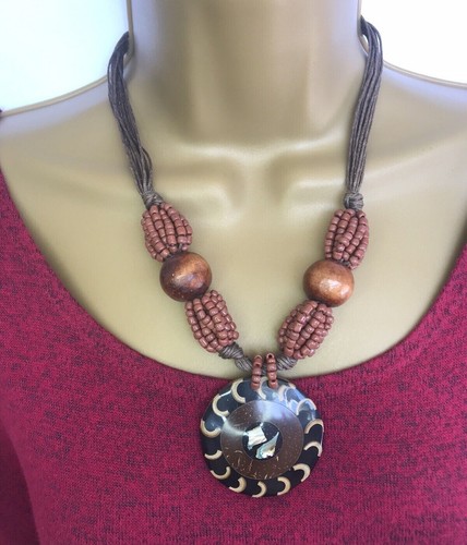 Chunky boho statement - , pendant
