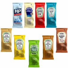 Heinz Sauce Sachets - Mix & Match Flavour Packs - Ketchup HP Mayo BBQ Tartare +