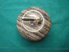 Rare Antique Stone Scottish  Moine Schist Miniature Curling Stone 3.5" Diameter