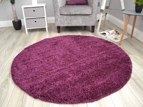 Circular circle shaggy rugs - shaggy,