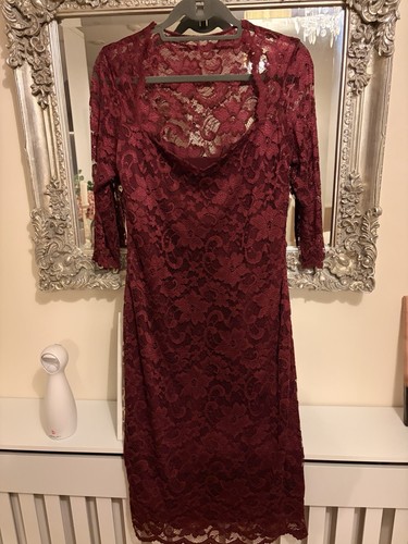 Burgundy red lace dress - ,,