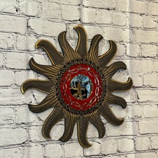 Gold Burst Sun Mosaic Tile