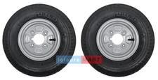 A Pair 400 x 8, 4.80  4.00 x 8 Inch Trailer Wheels and Tyres 4 Ply 4 inch PCD