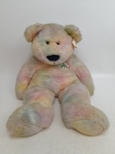 TY Beanie Babies Extra Large Peace Bear Pastel Tie Dye Multicoloured 28"