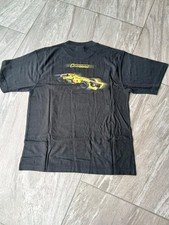 Jordan F1 t Shirt M black with Yellow Jordan Logos and car transfer On the Back