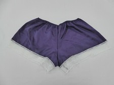 Purple  Polyester Satin French Knickers 18/20  with White   Lace  Free Postage 