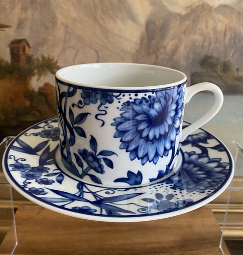 Meissen blue floral cappuccino - blue,