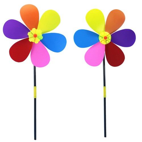 Six durable plastic windmill - durable,