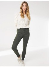 Fat Face Harlow High Waist Jeggings Size 16 Green Khaki Jeans Leggings Trousers