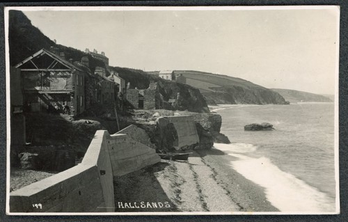 Hallsands ruined village - ruined, start