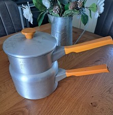 Vintage Pyramid Aluminium Double Boiler Steamer Ban Marie Saucepan 3 Pints