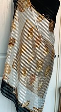 Scarf/shawl /sarong stripy glitter embroidery