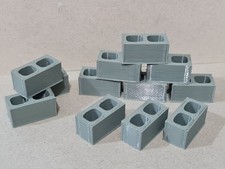 New 12 x Concrete Blocks 16mm 1:19 Scale Models Train Garden Railway